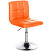 DREHSTUHL Lederlook orange - Chromfarben/Orange, Textil/Metall (44/74/49cm) - CLP