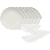TAFELSERVICE Flow weiß 12er Set - Weiß, Keramik (1/1/1cm) - Villeroy & Boch