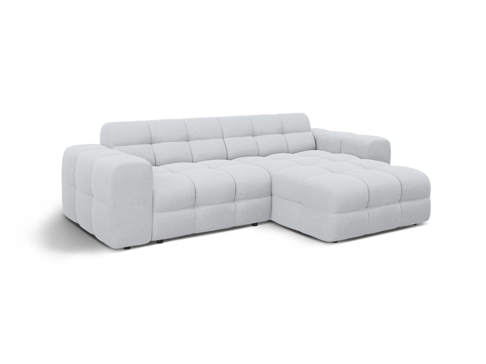 ECKSOFA rechts Kendal aus strukturiertem Stoff hellgrau 4 Sitzplätze - Hellgrau, Textil (173/256cm) - Micadoni