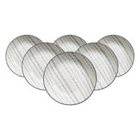 SUPPENTELLER Sendai Ranke grau ø 20 cm 6er Set - Grau, Keramik (20cm) - Ritzenhoff Breker