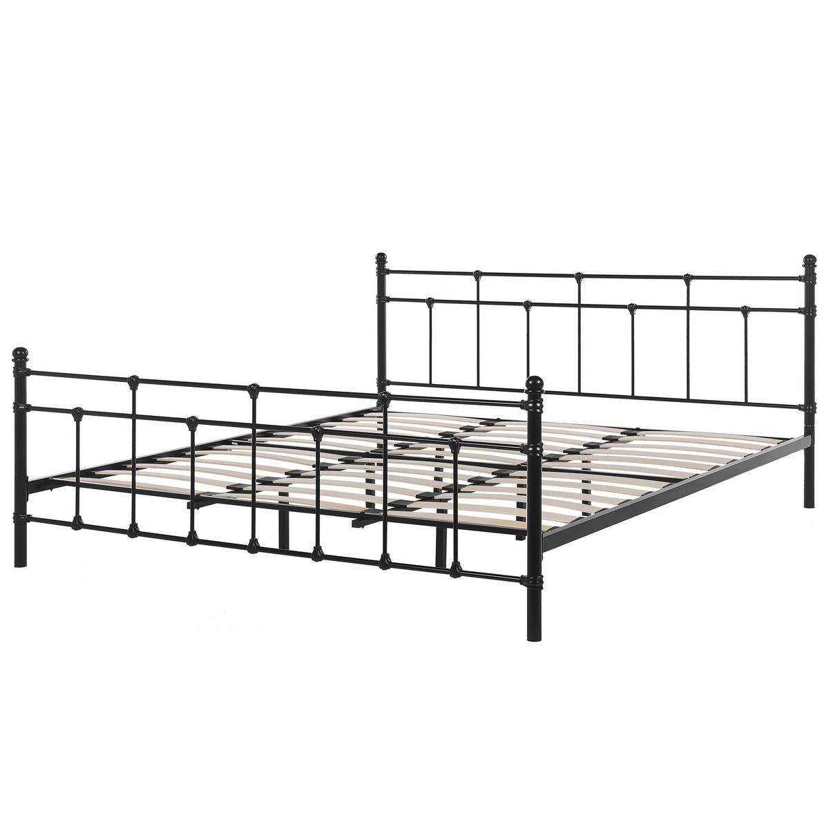 METALLBETT 180/200cm Schwarz Lynx - Schwarz, Metall (180/200cm) - Beliani