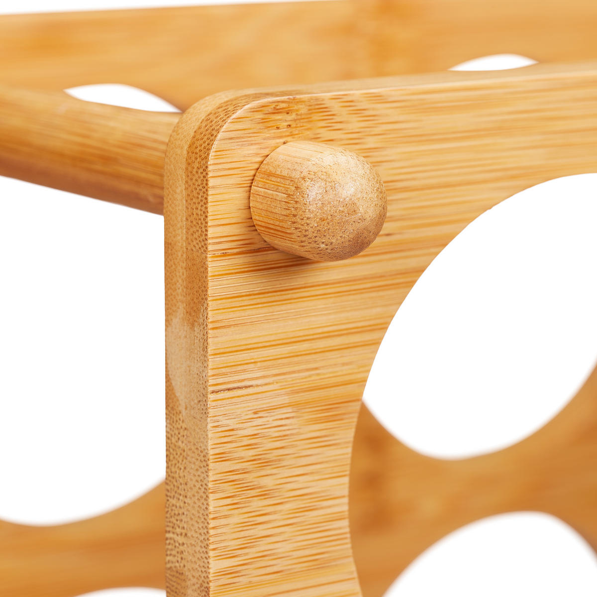 WEINREGAL - Hellbraun, Holz (32/21/18.5cm) - Relaxdays