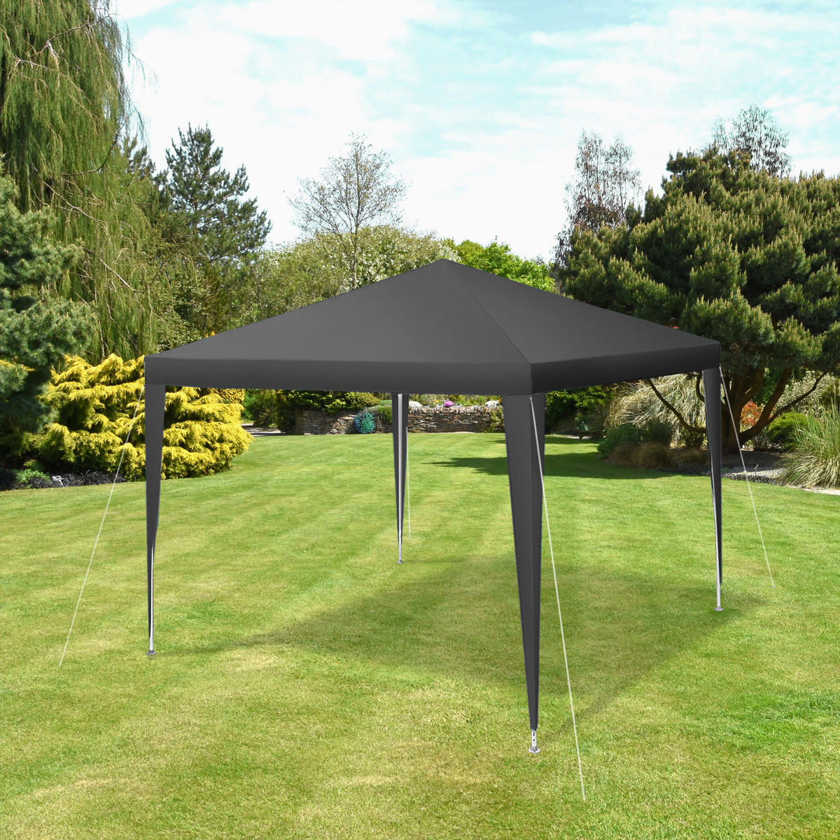 PAVILLON Farah,wasserdicht,grau - Grau, Kunststoff (300/250/300cm) - tectake