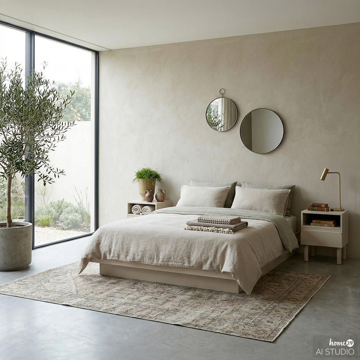 NACHTKOMMODE - Teilmassivholz - Beige, Holzwerkstoff/Metall (48/55/40cm) - home24