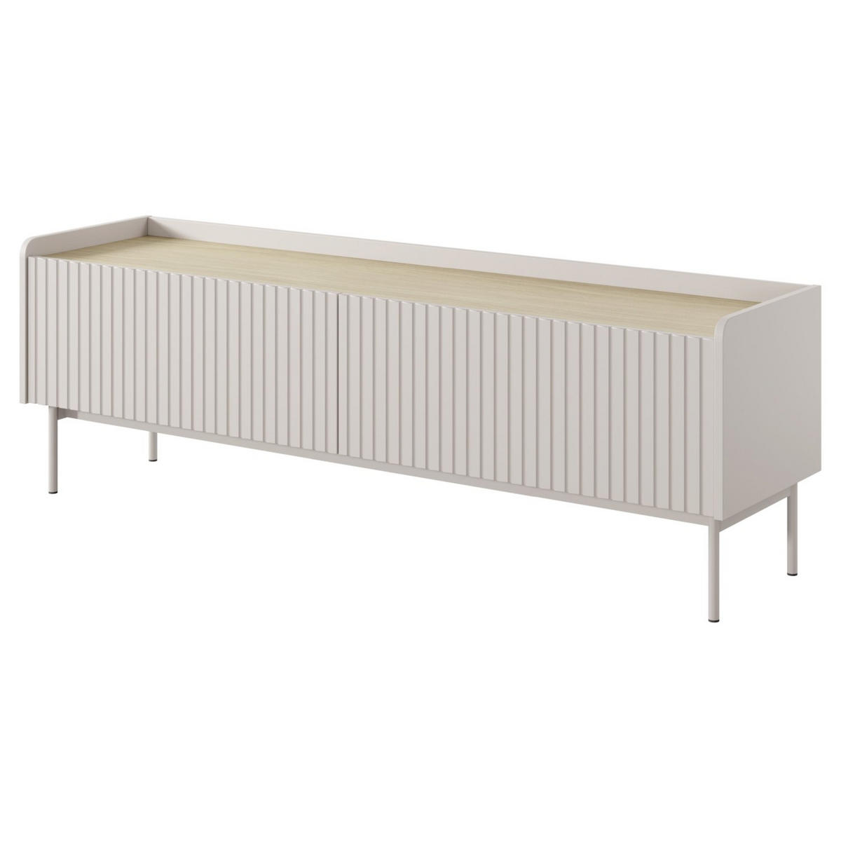 TV-LOWBOARD Liwelo Greige 153 cm - Taupe, Holzwerkstoff/Metall (153/50.2/38cm) - Selsey