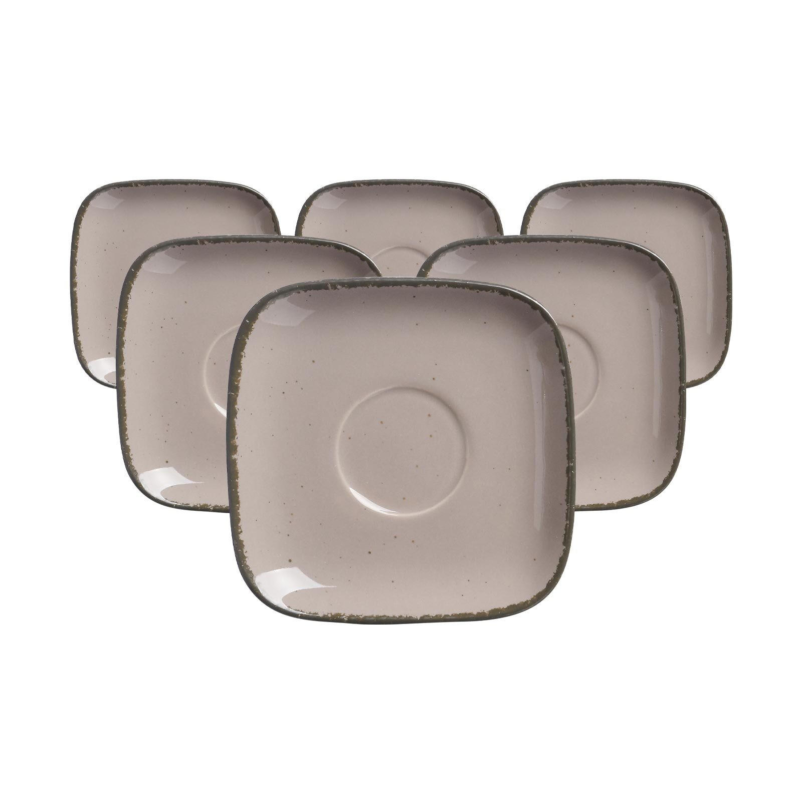 ESPRESSOUNTERTASSEN Casa Grau ø 10 cm 6er Set - Grau, Keramik (10cm) - Ritzenhoff Breker