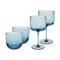 WEIN- UND WASSERGLÄSER Like Glass Ice 4er Set - Blau, Glas - like.Villeroy & Boch