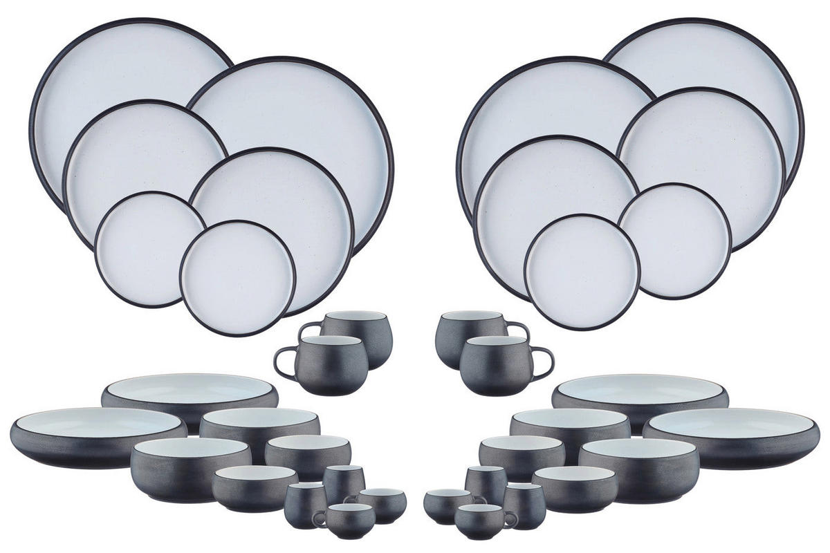 KOMPLETTSERVICE Gourmet - 36er-Set - Onyx - Schwarz, Keramik (1/1/1cm) - Björn