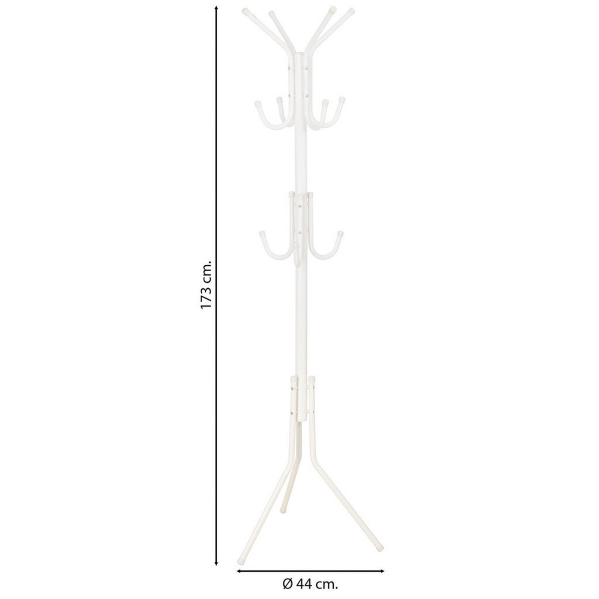 GARDEROBE aus metall - Weiß, Metall (44/173/44cm) - Wanderlust