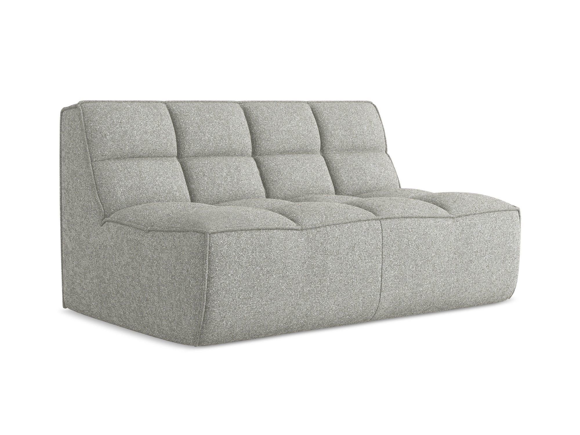 2-SITZER-SOFA Strukturstoff Stoff Grau - Hellgrau/Schwarz, Kunststoff/Textil (160/75/93cm) - Makamii