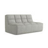 2-SITZER-SOFA Strukturstoff Stoff Grau - Hellgrau/Schwarz, Kunststoff/Textil (160/75/93cm) - Makamii