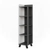 MIDISCHRANK Karen Anthrazit/Weiß 30 x 128 cm mit Fächern - Anthrazit/Weiß, Holzwerkstoff (30/128/35cm) - Vicco