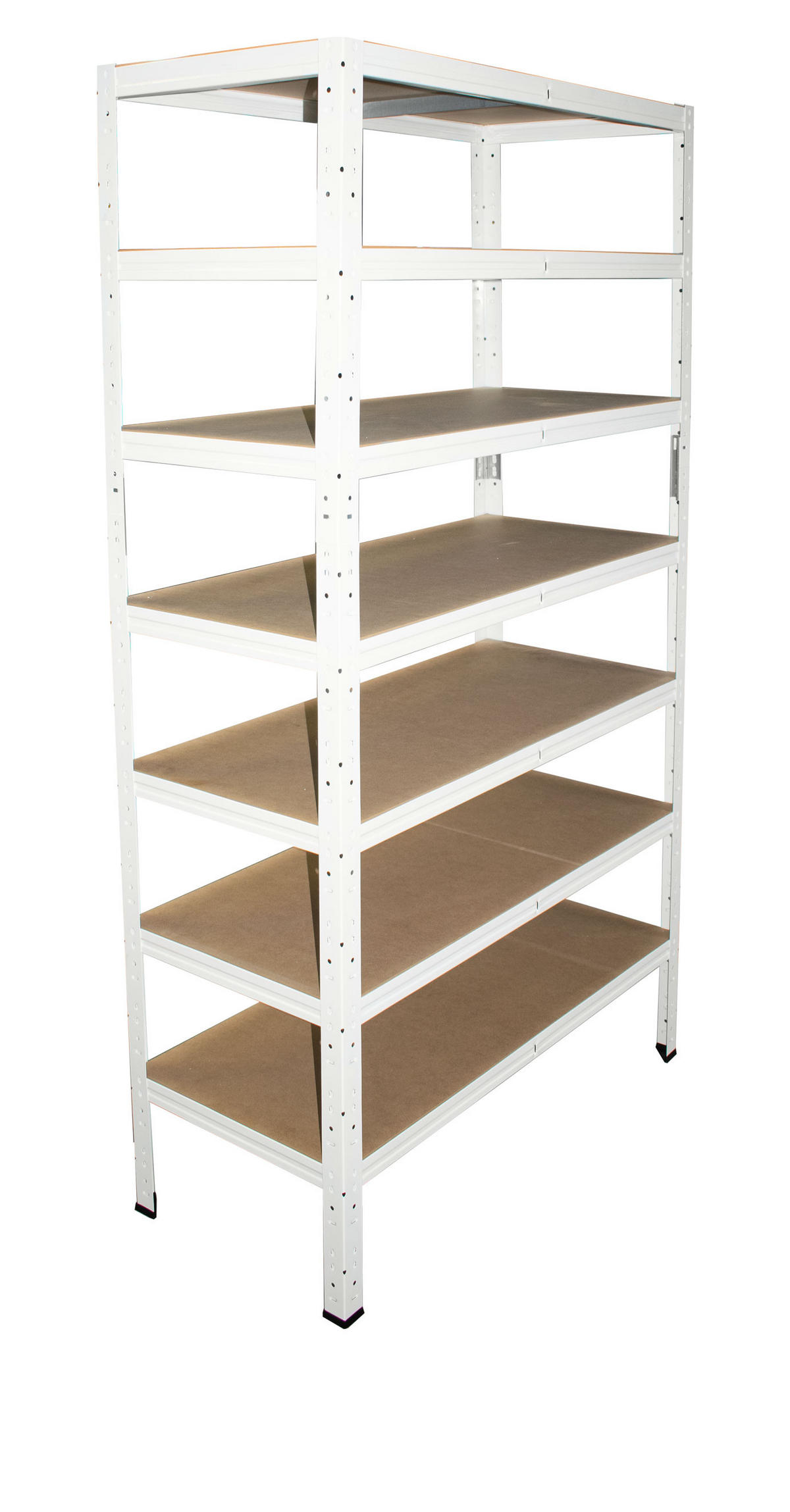 SCHWERLASTREGAL HOME 200x60x60 cm in weiß mit 7 Böden und 125 kg Traglast pro Boden - Creme, Metall (60/200/60cm) - shelfplaza