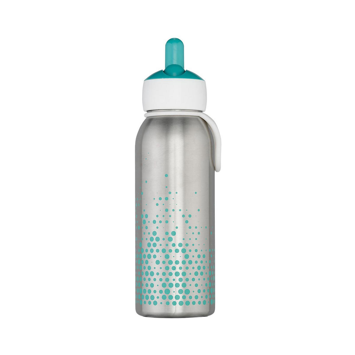 THERMOFLASCHE FLIP-UP Campus turquoise 350 ml - Türkis/Silberfarben, Metall (0.35L) - Mepal