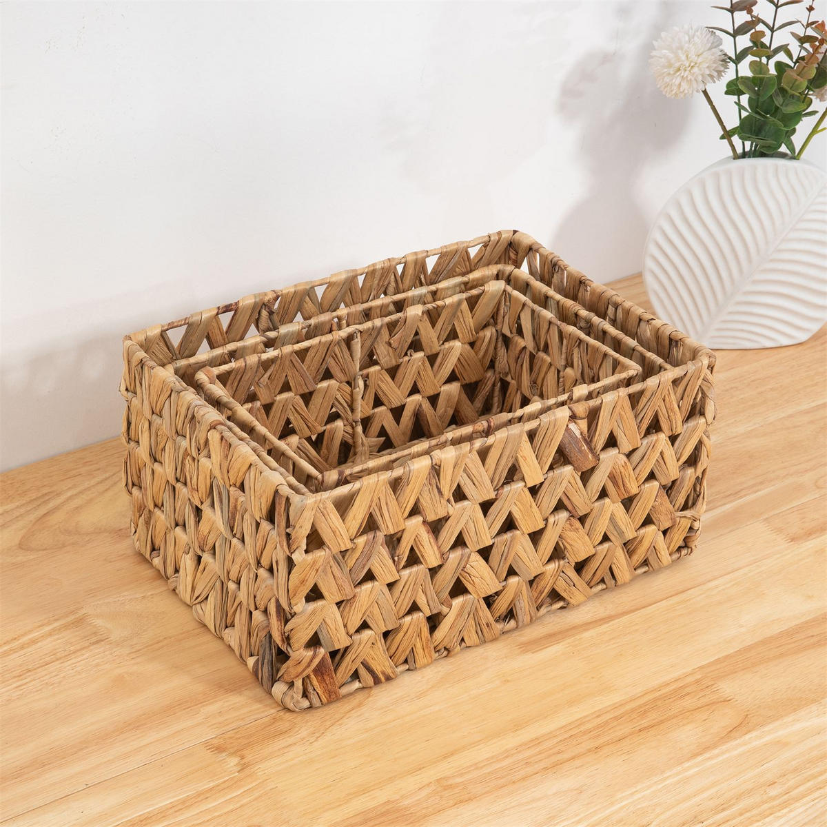 AUFBEWAHRUNGSKÖRBE TONOA 3er Set natur - Naturfarben, Naturmaterialien (36/18/25cm) - IDIMEX