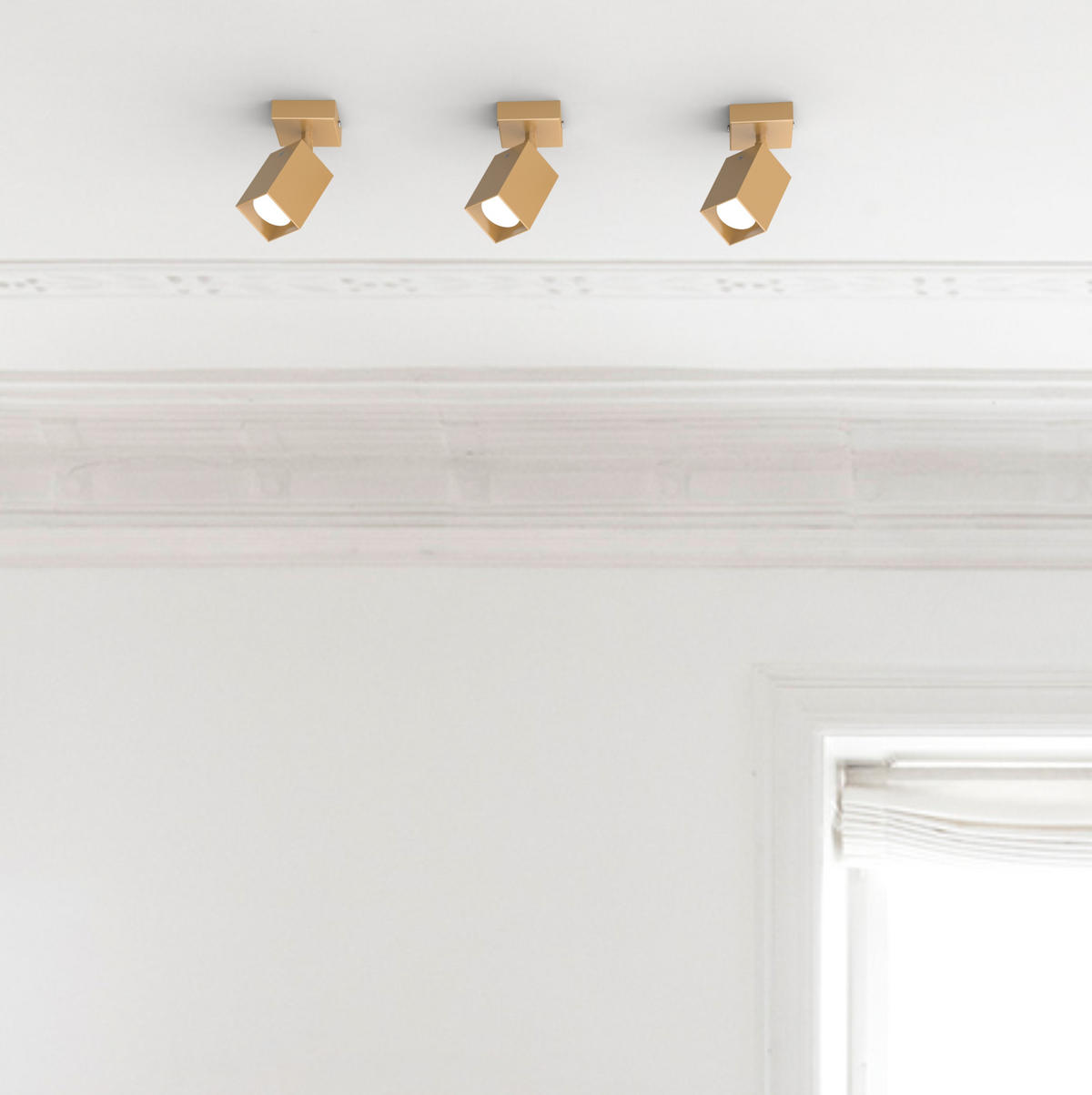 DECKENLEUCHTE - Goldfarben, Metall (7.6/7.6/17cm) - Lumicom