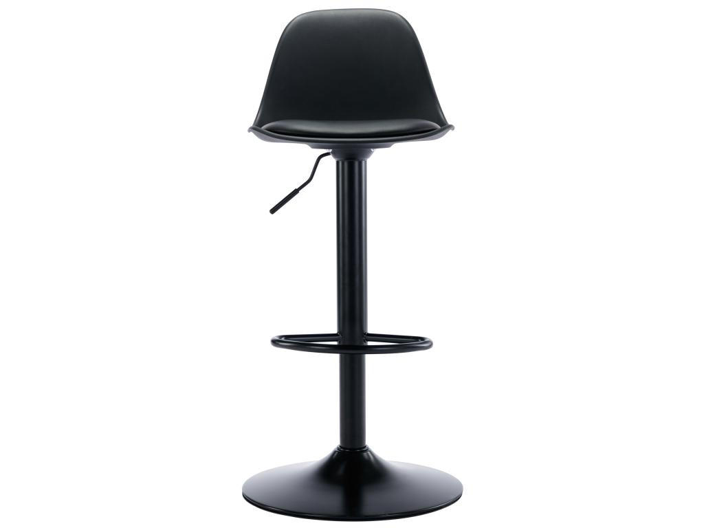 BARHOCKER 2er-Set - Polypropylen & Metall - Schwarz - XAFY - Schwarz, Kunststoff (39/101.5/41cm) - Vente-Unique