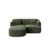 MODULARES-ECKSOFA links Campi aus Samt grün 3 Sitzplätze - Grün, Textil (156/180cm) - Cosmopolitan Design