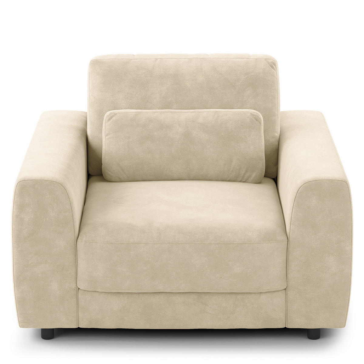 SESSEL - Schwarz/Weiß, Kunststoff/Textil (116/80/117cm) - home24