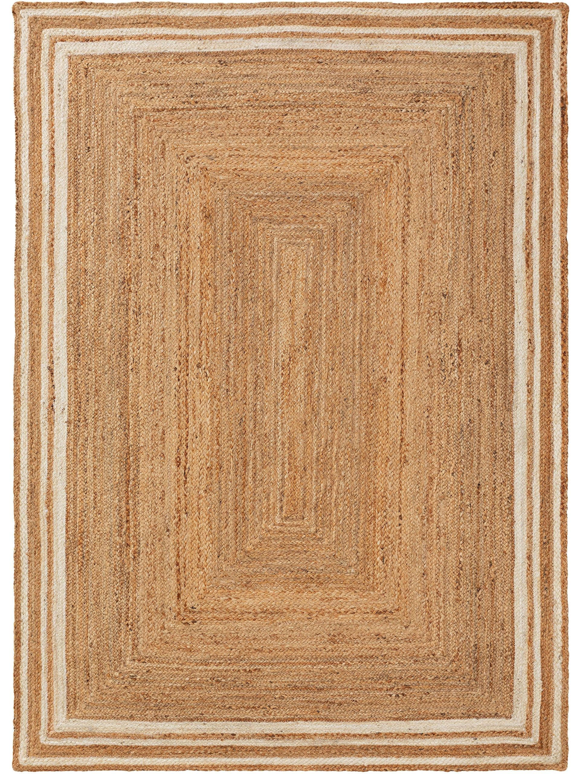 JUTETEPPICH Jutta Weiß 160x230 cm - Weiß, Textil (160/230cm) - benuta Pure