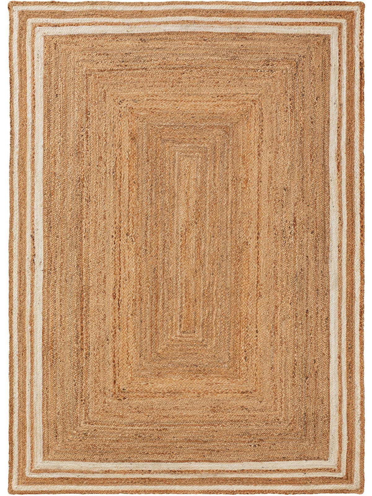 JUTETEPPICH Jutta Weiß 120x170 cm - Weiß, Textil (120/170cm) - benuta Pure