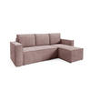 ECKSOFA Roda Rosa, Cord-Ecksofa mit Schlaffunktion - Rosa, Holzwerkstoff/Textil (248/150cm) - Bettso