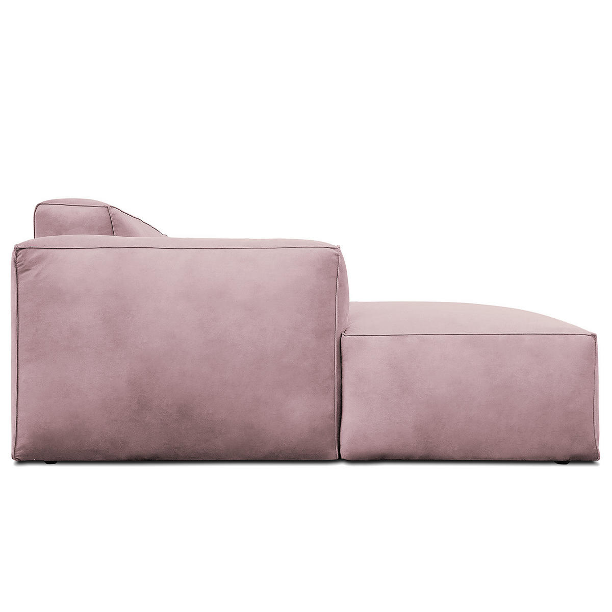 ECKSOFA mit Longchair - Mauve/Schwarz, Kunststoff/Textil (345/170cm) - home24