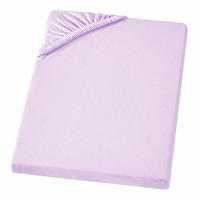 MAKO-JERSEY-BETTLAKEN 180x200 - 200x200 Feine Spannbettlaken aus 100% Baumwolle, Spannbetttuch Laken Uni Flieder - Flieder, Textil (200/200cm) - Carpe Sonno