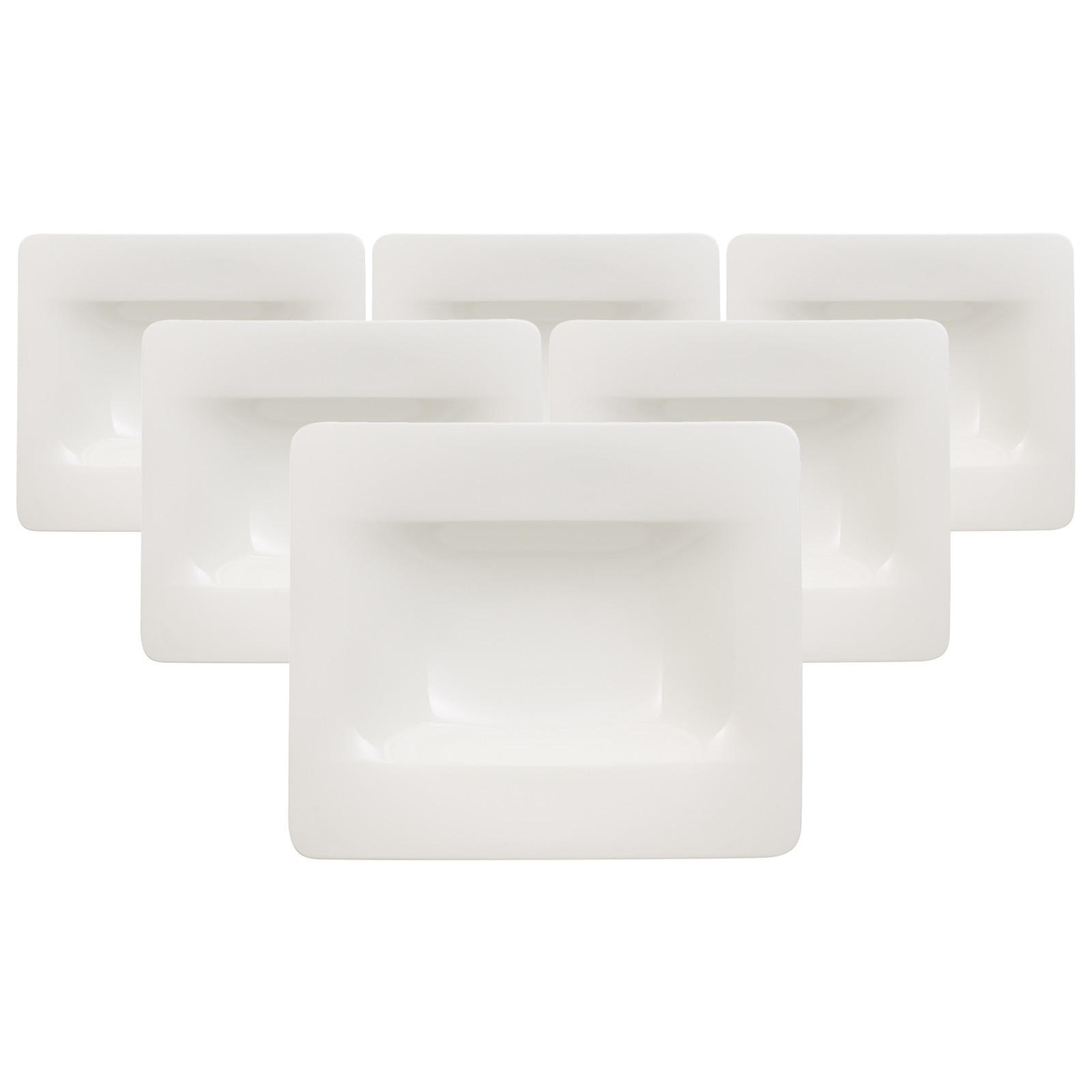 SUPPENTELLER Modern Grace weiß 24 x 20 cm 6er Set - Weiß, Keramik (1cm) - Villeroy & Boch