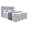 BOXSPRINGBETT NOEL KING - 180 x 200 - H3/H4 - Hellgrau - Hellgrau, Holzwerkstoff (180/200cm) - ALTDECOR