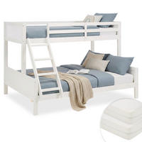 ETAGENBETT 90/200 cm und 180/200 mit Matratzen - Weiß, Holz - Homestyle4u