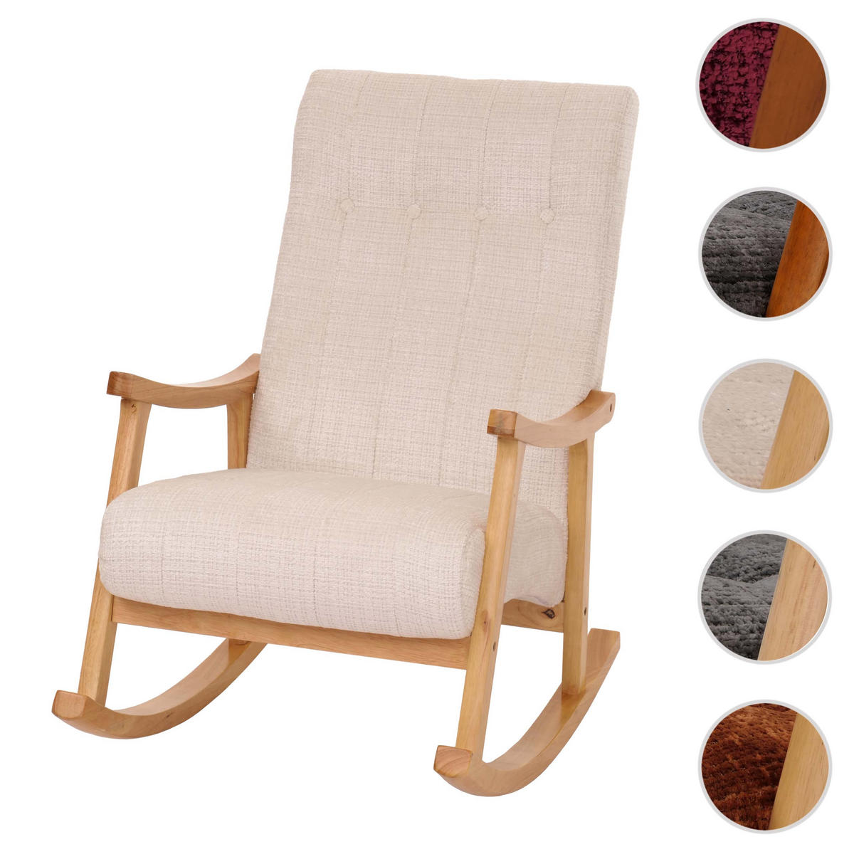 SCHAUKELSTUHL Cremeweiß - Weiß, Textil (64/97/85cm) - MCW