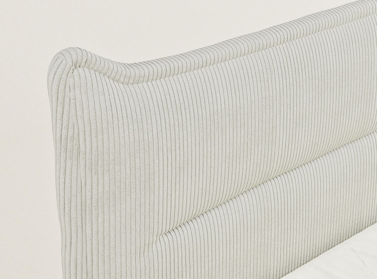 BOXSPRINGBETT Pelino 160/200 cm, in Creme, Bettkasten, Matratze, Topper - Creme/Schwarz, Holz/Holzwerkstoff (160/200cm) - Maison de Reve