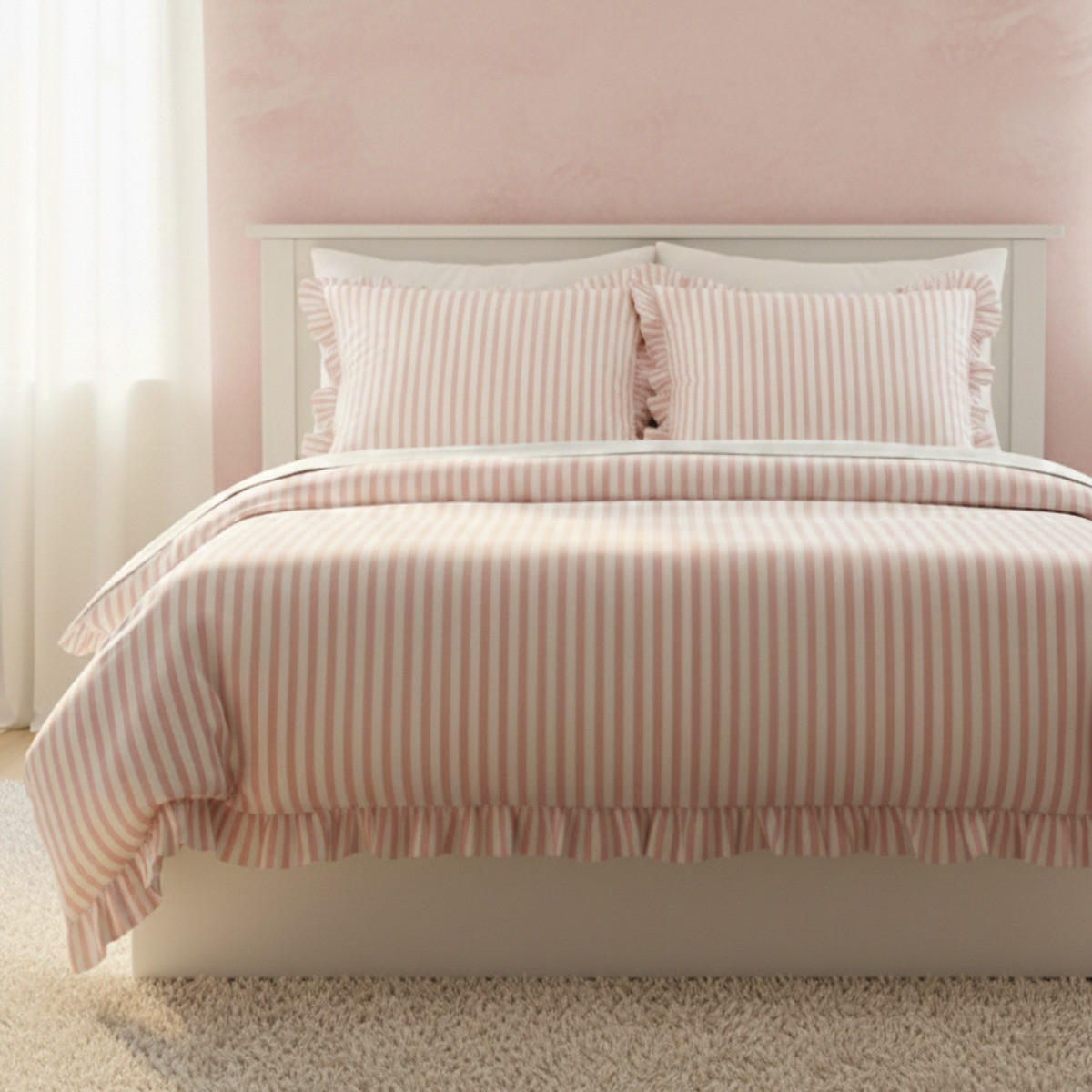 BETTWÄSCHE Trudy rosa 140/200 cm - Rosa, Textil (140/200cm) - Homla