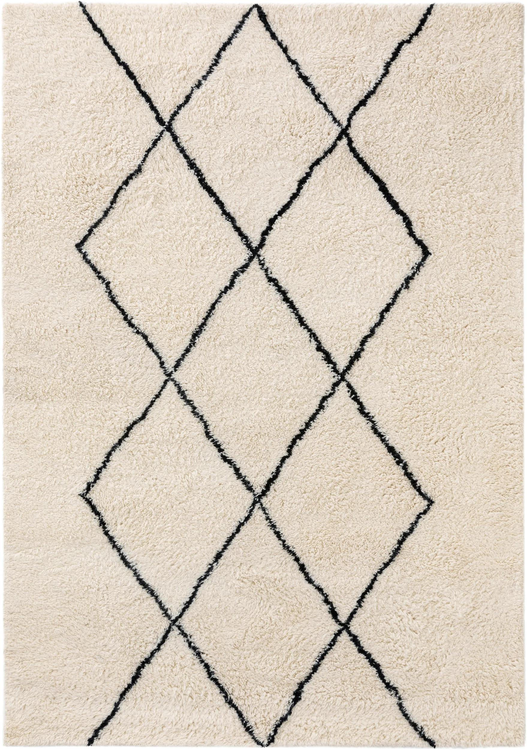 WOLLTEPPICH Berber Cream 80x150 cm - Creme, Textil (80/150cm) - benuta Pure