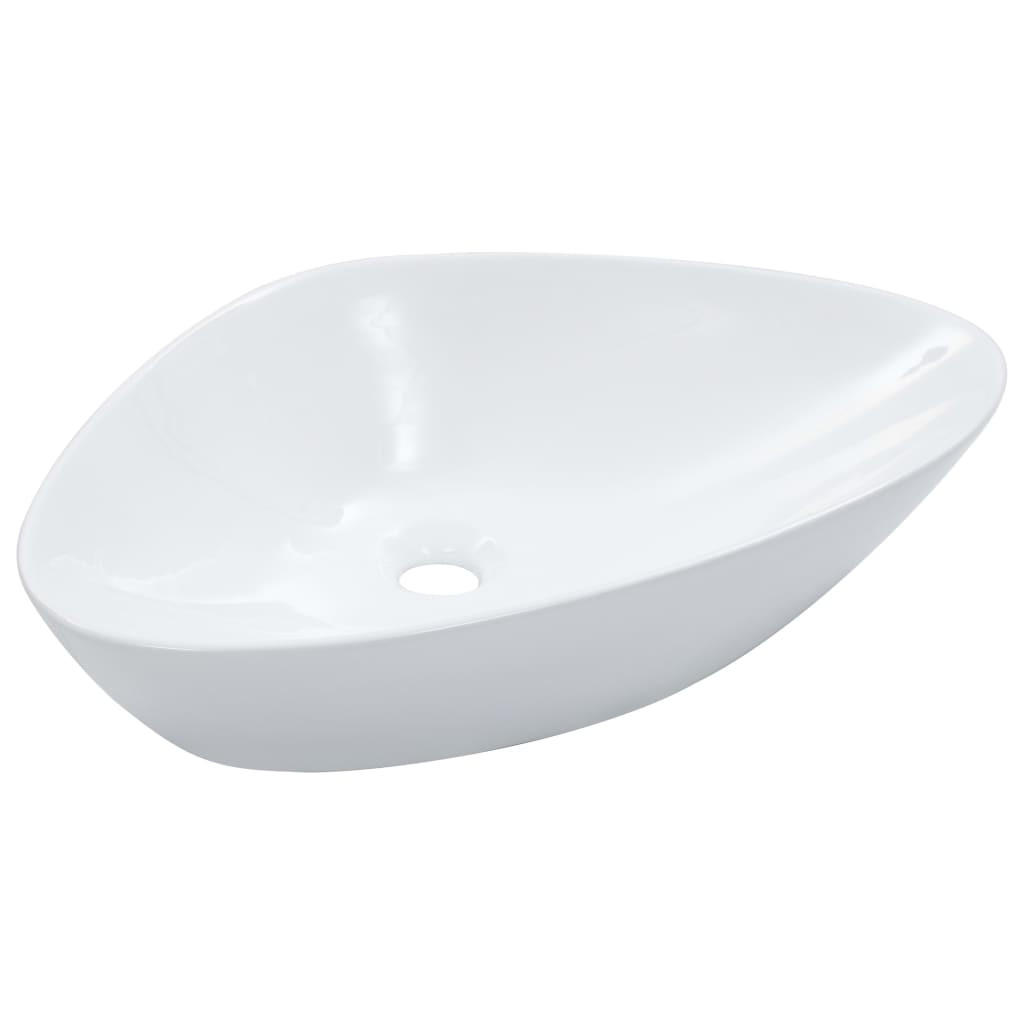 WASCHBECKEN Lagasse 58.5/39/14 cm - Weiß, Keramik (58.5/14/39cm) - Nettlife