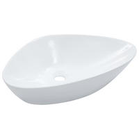 WASCHBECKEN Lagasse 58.5/39/14 cm - Weiß, Keramik (58.5/14/39cm) - Nettlife