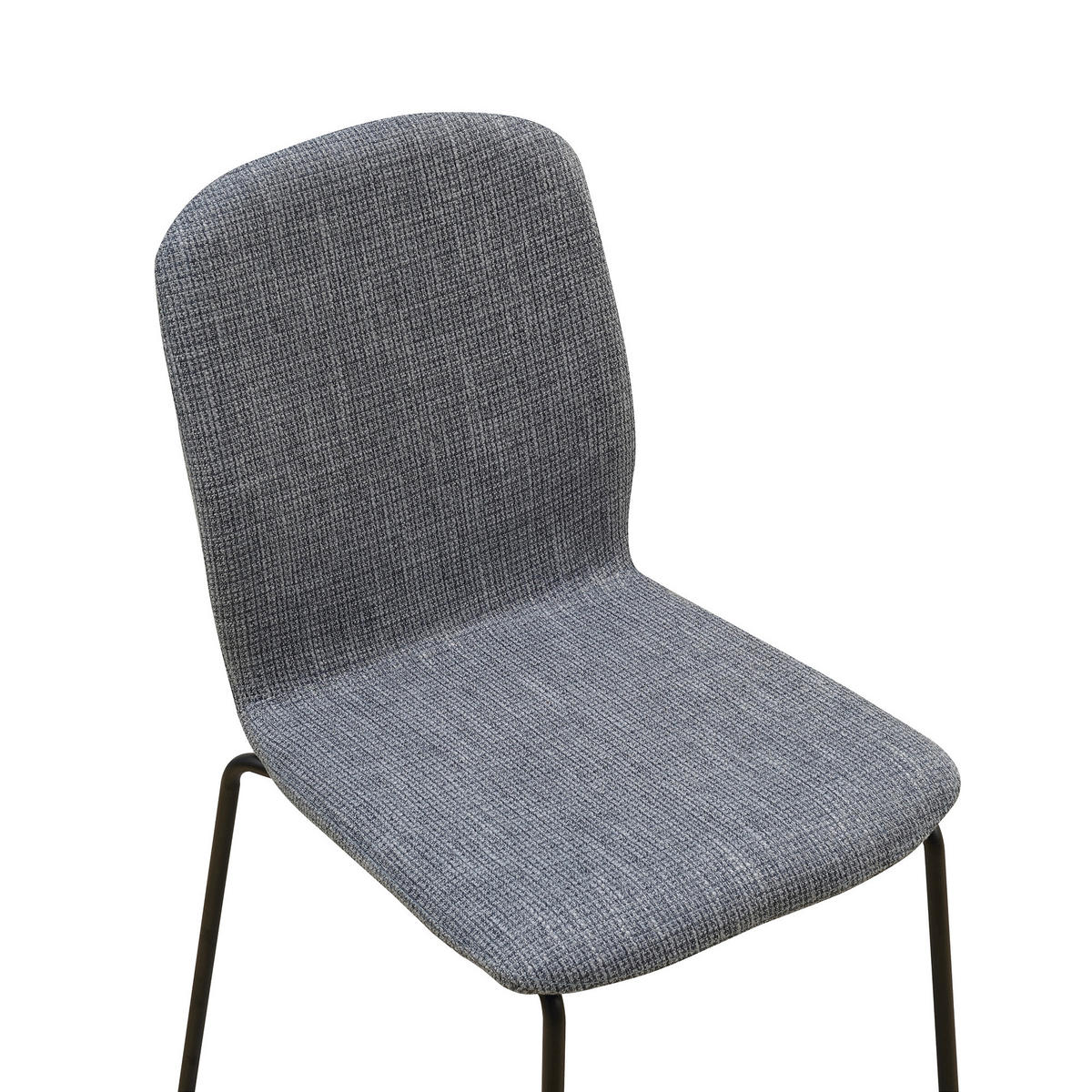STUHL ENNA Stoffbezug Metallbeine 4er Set Grau - Grau, Textil/Metall (50/85/58cm) - Albatros