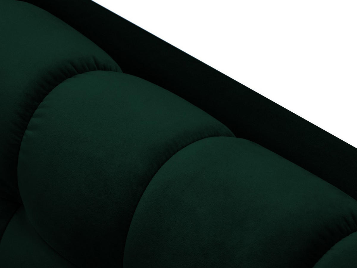 SOFA Mamaia aus Samt flaschengrün 2 Sitzplätze - Grün, Textil (92/75/152cm) - Micadoni