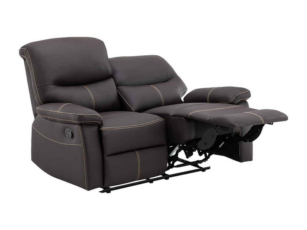 RELAXSOFA - 2 Personen - kunstleder - braun Canby - Braun, Leder (133/95/90cm) - Vente-Unique