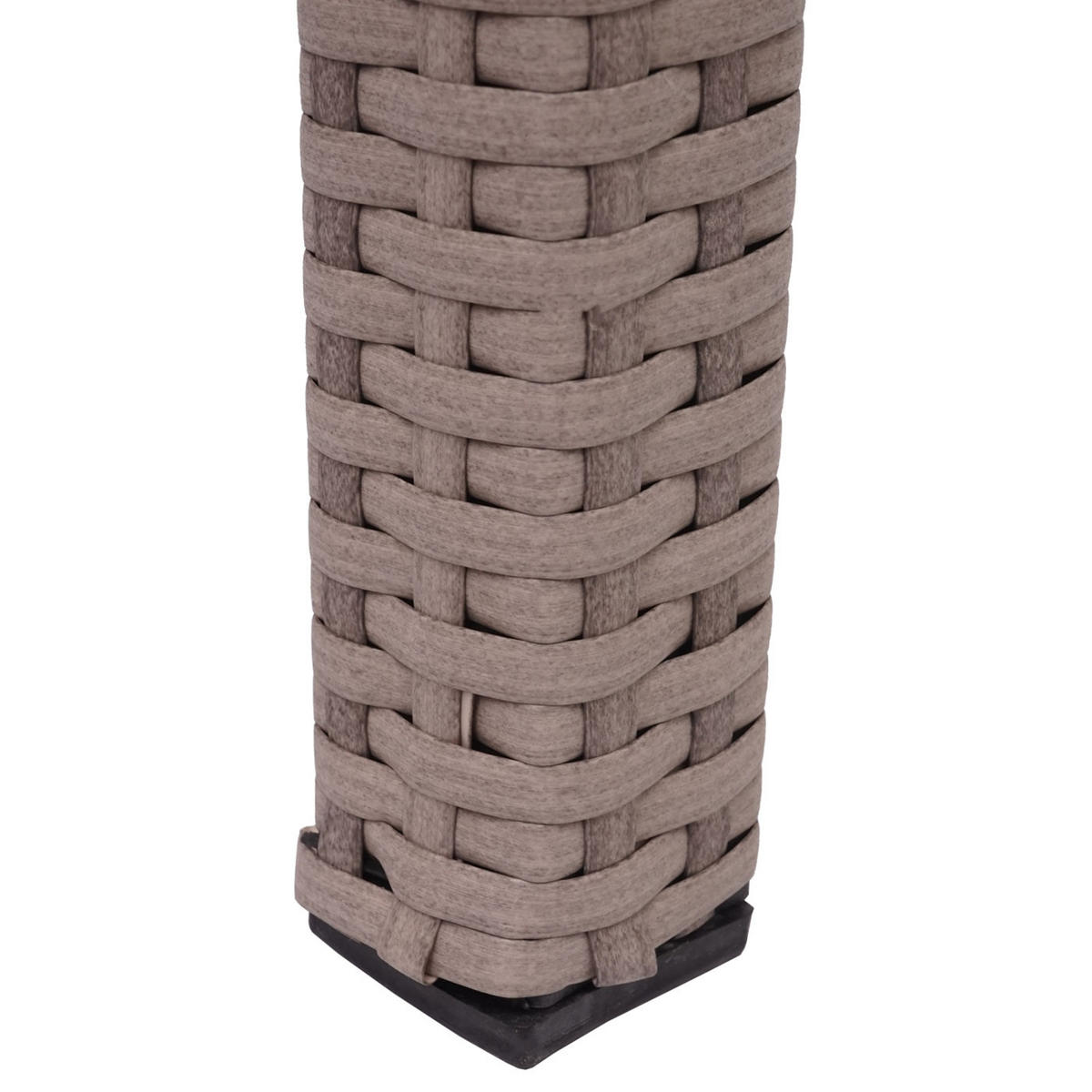 POLY-RATTAN TISCH rechteck Grau, Braun - Braun/Grau, Kunststoff (75/120/71cm) - MCW