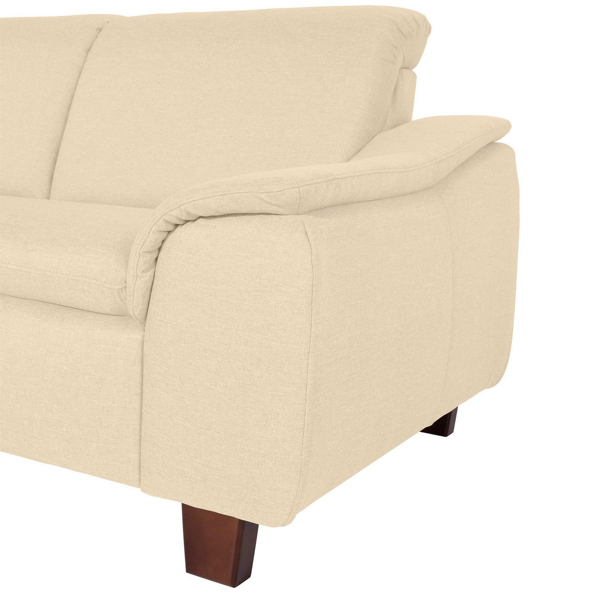 ECKSOFA mit Ottomane links Kaylil Flachgewebe beige - Beige, Kunststoff (187/247cm) - 58aufmkessel