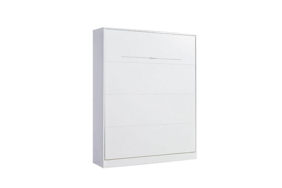 SCHRANKBETT Perfekt 160x200 Ein Vertikales Vereint Weiß - Mooreichefarben/Weiß, Holz/Metall (160/200cm) - Kaiser Möbel