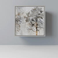 SIDEBOARD FADE IN THE TREES, Grau, 57,5x42x57,5 cm, Ohne Füße - Multicolor/Grau, Holzwerkstoff (57.5/57.5/42cm) - SpaceRebels