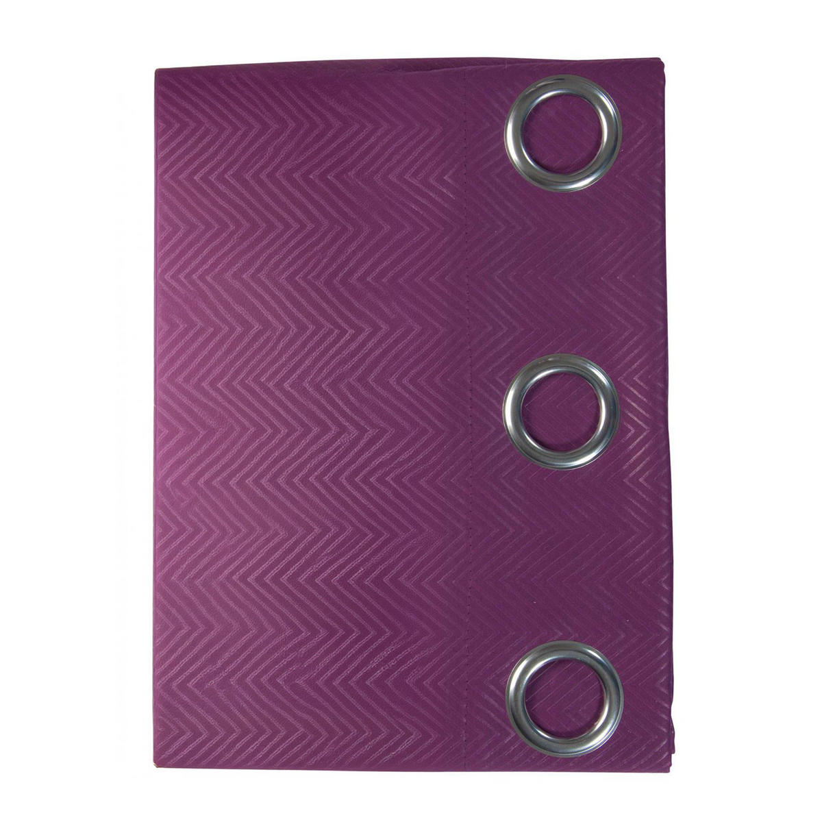 VERDUNKELUNGSVORHÄNGE Fischgrät mit Thermo-Funktion, Ösen 228/137 cm - Aubergine, Textil (228/137cm) - Homescapes