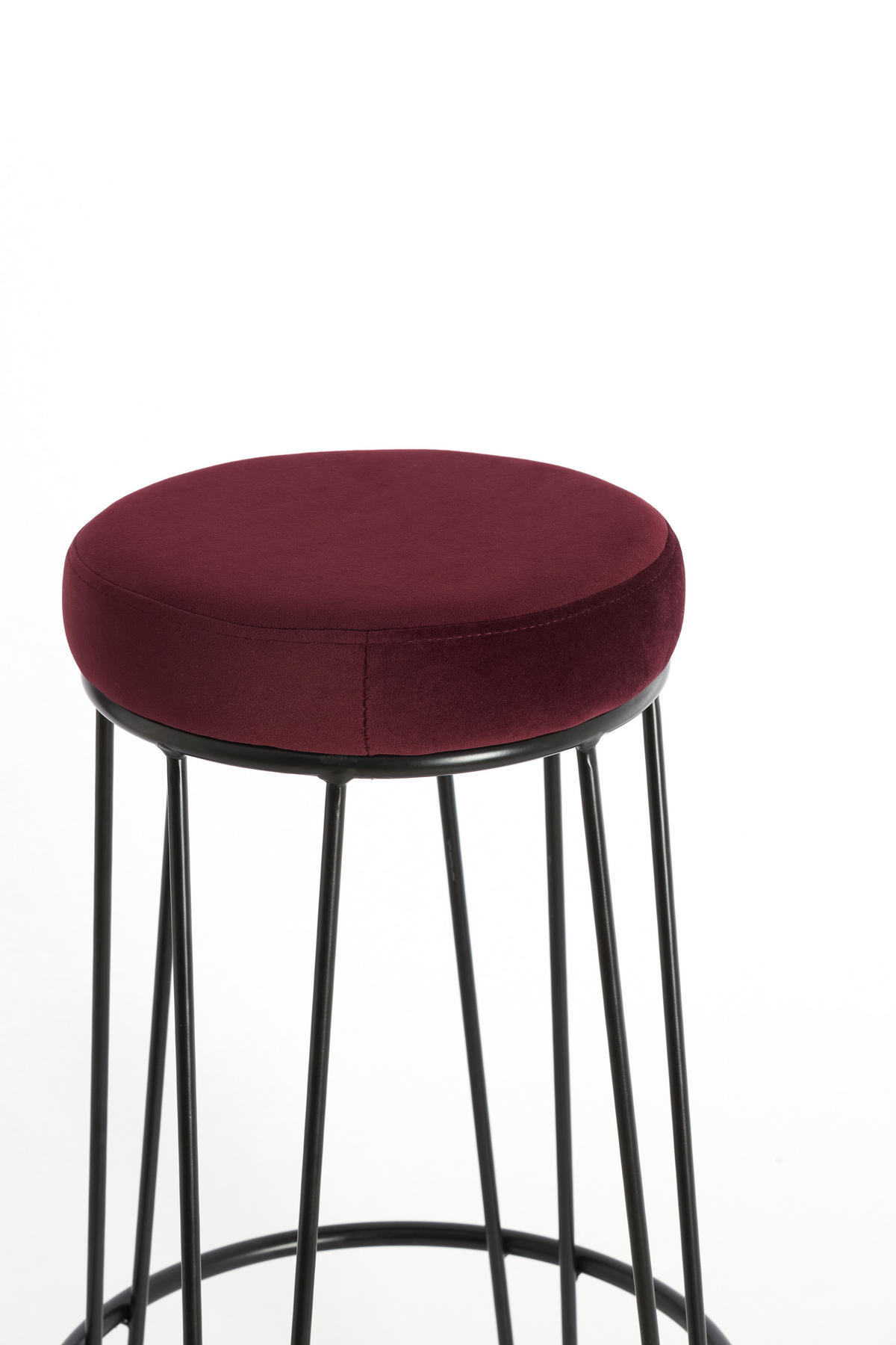 BARHOCKER Alice Rot 41/41/73 cm - Rot, Textil (41/73/41cm) - Light & Living