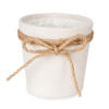 BLUMENTOPF Jute geflochten Ø 10 cm - Weiß, Kunststoff (10/11cm)