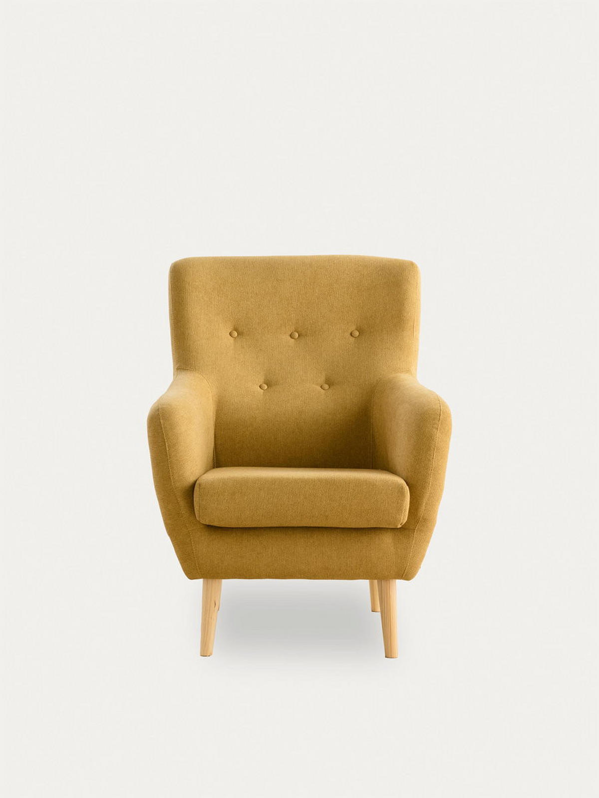 SESSEL Orsay Senf 73 cm x 97 cm - Dunkelgelb, Textil (73/97/83cm) - Kenay Home