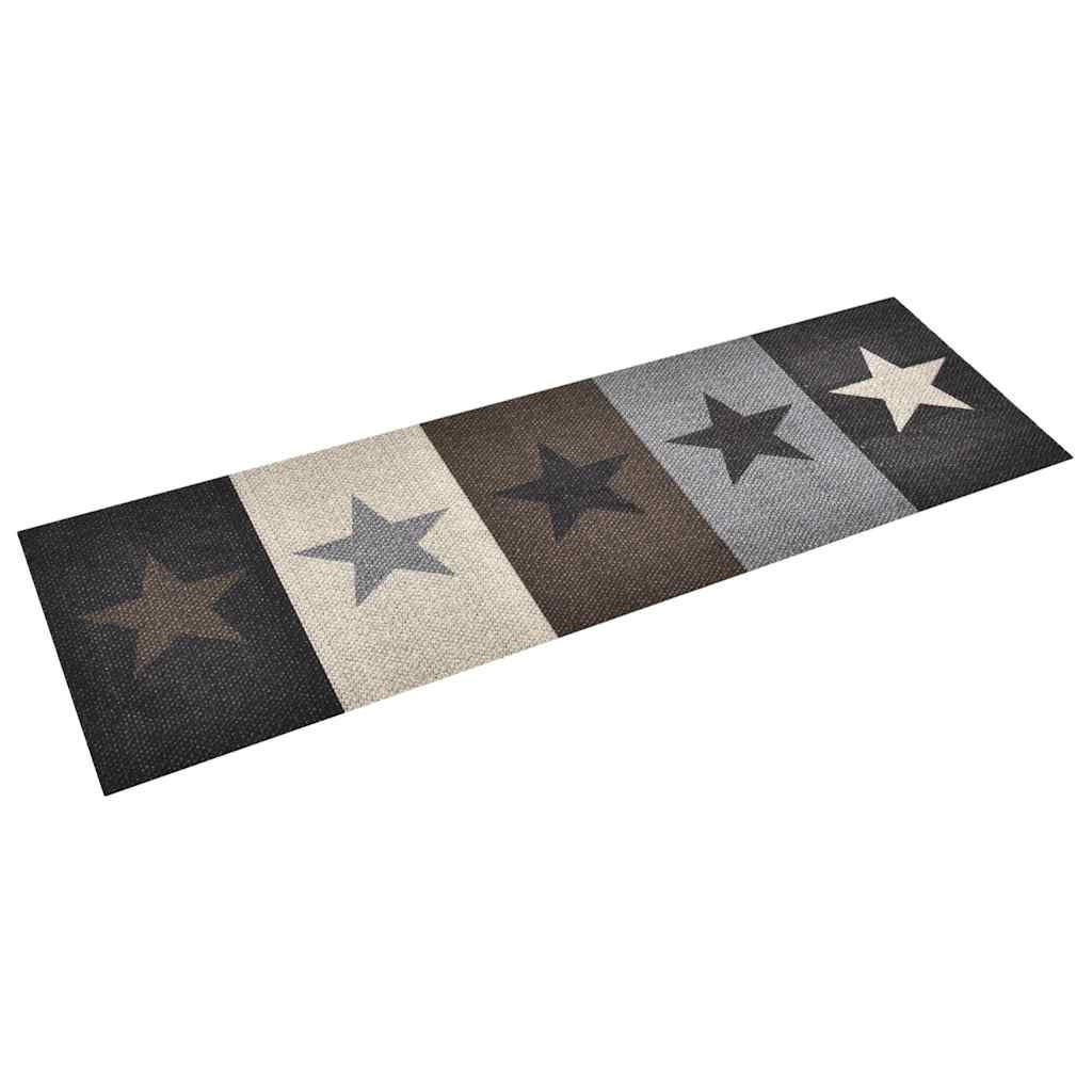 KÜCHENBODENMATTE Waschbar Stern 45/150 Cm - Multicolor, Textil (45/150cm) - vidaXL