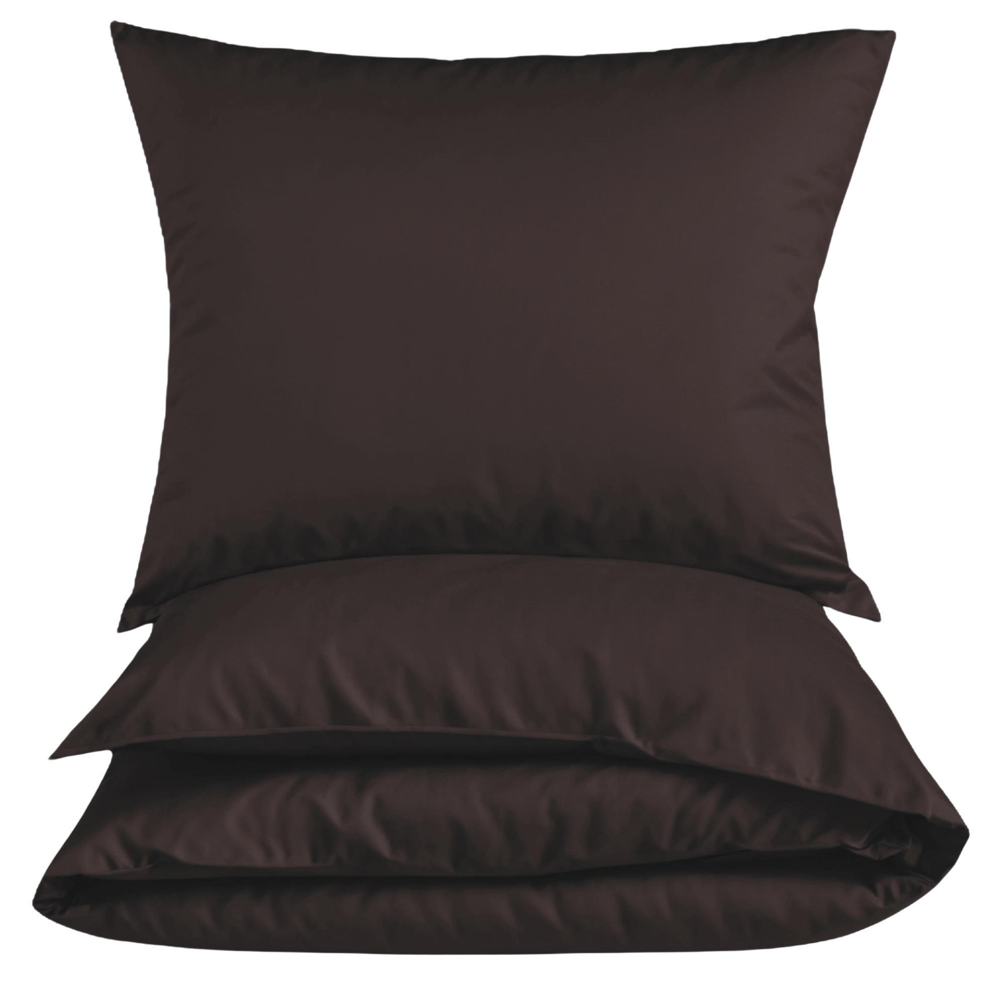 BETTWÄSCHE 155x220 Renforce Bettbezug aus 100% Baumwolle - Braun einfarbig - Braun, Textil (155/220cm) - Carpe Sonno